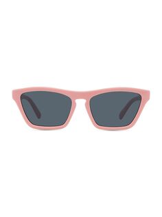 Прямоугольные солнцезащитные очки со скошенной кромкой Stella McCartney, розовый