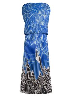 Плиссированное блузонное платье макси Stella Jean, разноцветный