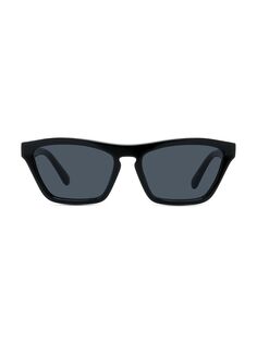 Прямоугольные солнцезащитные очки со скошенной кромкой Stella McCartney, черный