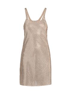 Мини-платье, украшенное кристаллами Stella McCartney, серебряный