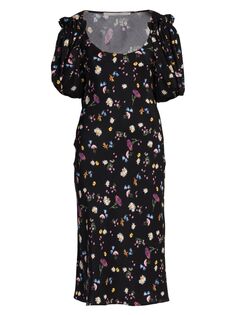 Платье миди Disty с цветочным принтом и драпировкой Stella McCartney, разноцветный