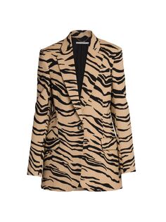 Жаккардовая куртка с тигровым принтом Stella McCartney