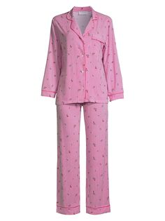 Пижамный комплект из 2 предметов малинового цвета в полоску Stripe &amp; Stare, розовый