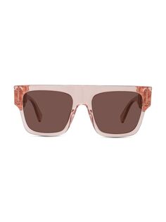 Квадратные солнцезащитные очки Falabella 54 мм Stella McCartney, розовый
