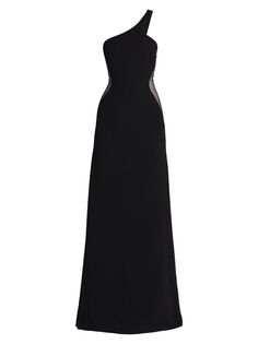 Платье без рукавов с прозрачными вставками Stella McCartney, черный