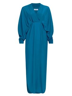 Макси-платье Artista с глубоким вырезом и запахом SWF, синий