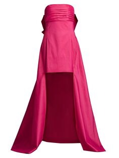 Платье без бретелек High-Low Tadashi Shoji, розовый