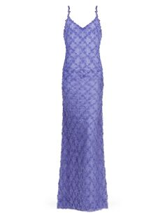Платье без рукавов с цветочной аппликацией Tadashi Shoji, фиолетовый