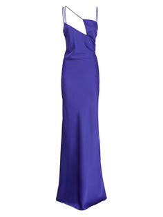 Асимметричное платье Melva The Attico, фиолетовый