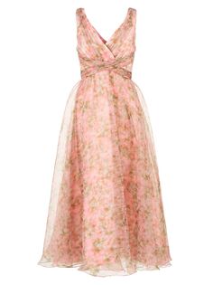 Платье миди Conner с цветочным принтом THEIA