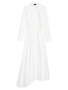 Асимметричное платье-рубашка Theory, белый