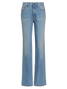 Расклешенные джинсы Carlton с высокой посадкой The Row, синий