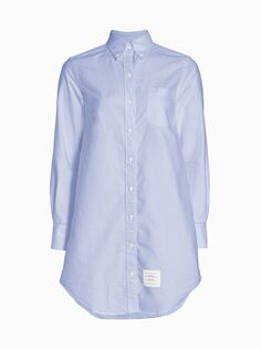 Рубашка оверсайз на пуговицах Thom Browne, синий