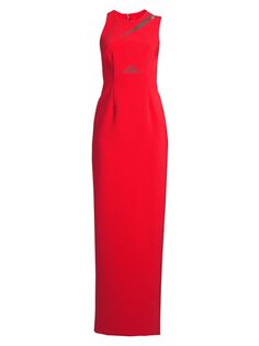 Платье-колонна Octavia из эластичного крепа с разрезами Toccin, красный