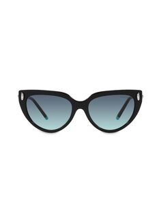 Солнцезащитные очки «кошачий глаз» 54 мм Tiffany &amp; Co., черный