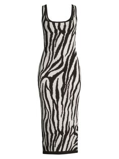 Облегающее платье миди Kendall с принтом под зебру Toccin