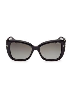 Солнцезащитные очки Maeve 55MM в форме бабочки Tom Ford, черный
