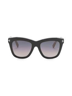 Квадратные солнцезащитные очки Julie 52 мм Tom Ford, черный