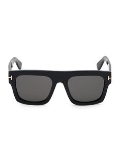 Прямоугольные солнцезащитные очки Fausto 53MM Tom Ford, черный