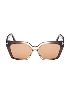 Солнцезащитные очки &quot;кошачий глаз&quot; Winona из ацетата 53 мм Tom Ford, коричневый