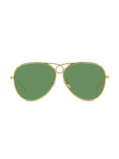 Солнцезащитные очки-авиаторы Gloria 59MM Tory Burch, золотой