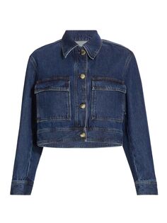 Укороченная джинсовая куртка Totême, синий Toteme