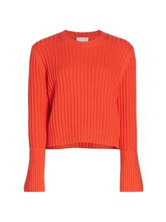 Вязаный свитер Her Boy в рубчик TWP, оранжевый