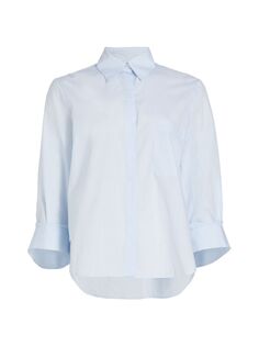 Рубашка High-Low с пуговицами спереди TWP, синий