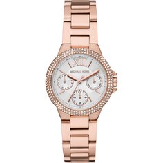 Часы наручные Michael Kors Mini Camille Pavé Rose Gold-Tone, розовый