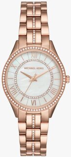 Часы наручные Michael Kors Mini Lauryn Pavé Rose Gold-Tone, розовый