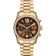 Часы наручные Michael Kors Lexington Pavé Gold-Tone, золотистый