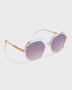 Круглые прозрачные солнцезащитные очки Sophia из ацетата KREWE