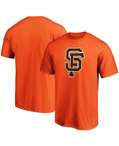 Мужская футболка orange san francisco giants с официальным логотипом Fanatics