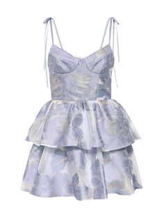 Жаккардовое мини-платье Sahara с оборками Katie May