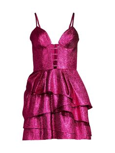 Мини-платье Elise с блестками и оборками Katie May, розовый