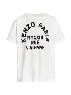 Свободная футболка Rue Vivienne KENZO, белый