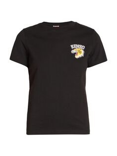 Классическая футболка Tiger Varsity KENZO, черный