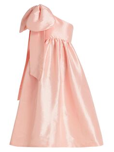 Платье миди Claressa с бантом на одно плечо Kika Vargas, розовый