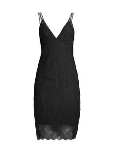 Кружевное платье-комбинация по всей поверхности Kiki de Montparnasse, черный Kiki De Montparnasse