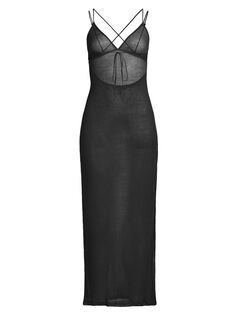 Трикотажное платье-комбинация In Time в рубчик Kiki de Montparnasse, черный Kiki De Montparnasse