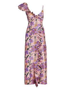 Платье макси Penelope с оборками и цветочным принтом Kika Vargas