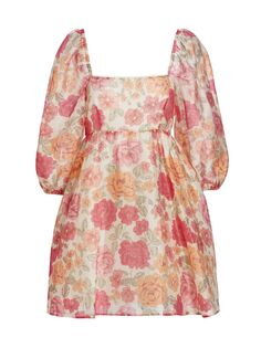 Мини-платье Blake с завязками на спине и цветочным принтом Kivari, розовый