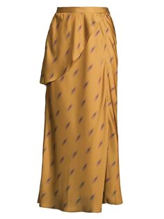 Атласная юбка с косым вырезом Unapologetic Presence Undra Celeste, золотой