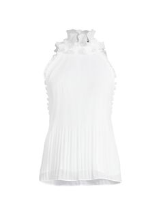 Шифоновая блузка Renee с оборками Ungaro, белый