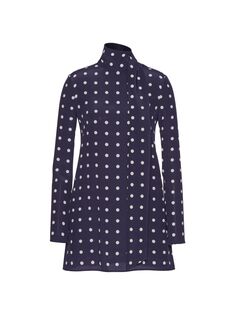 Короткое платье из крепдешина Pois Valentino, нави
