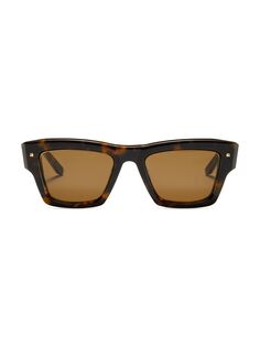 XXII квадратные солнцезащитные очки 53 мм Valentino, коричневый