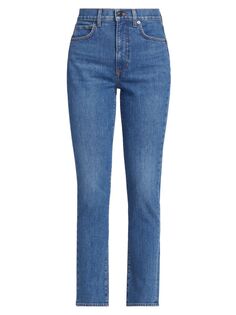 Эластичные прямые джинсы Alenah с высокой посадкой Veronica Beard