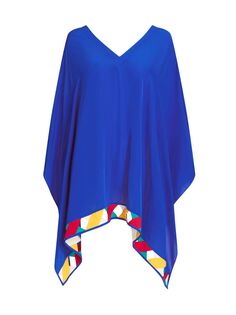 Платье-пончо Tulum с шифоновым платком Valimare, синий