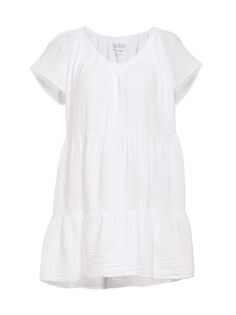 Ярусное мини-платье Eleanor Gauze Velvet by Graham &amp; Spencer, белый