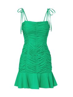 Мини-платье Biel с рюшами Veronica Beard, зеленый